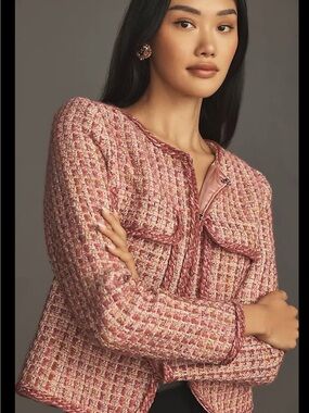 Anthropologie Slim Tweed jacket sz M